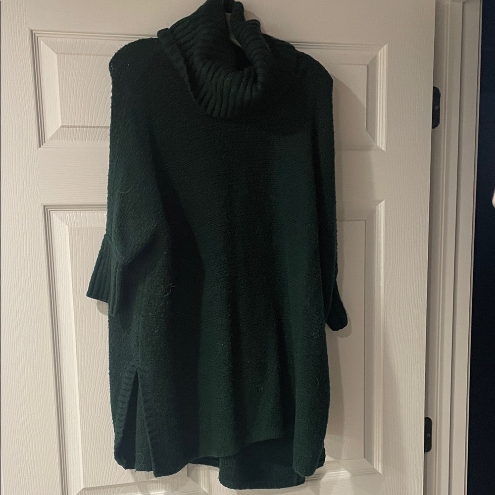 Lou & Grey Dark Green Cowl Neck Sweater